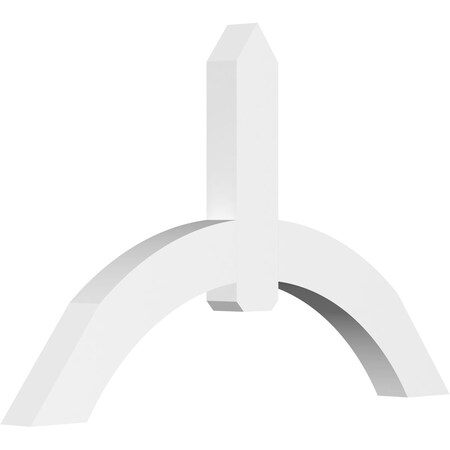 Ekena Millwork Archdale Architectural Grade PVC Gable Bracket, 60"W x 37 1/2"H x 4"D x 6"F, 15/12 Pitch GBP060X38X0406ARC00